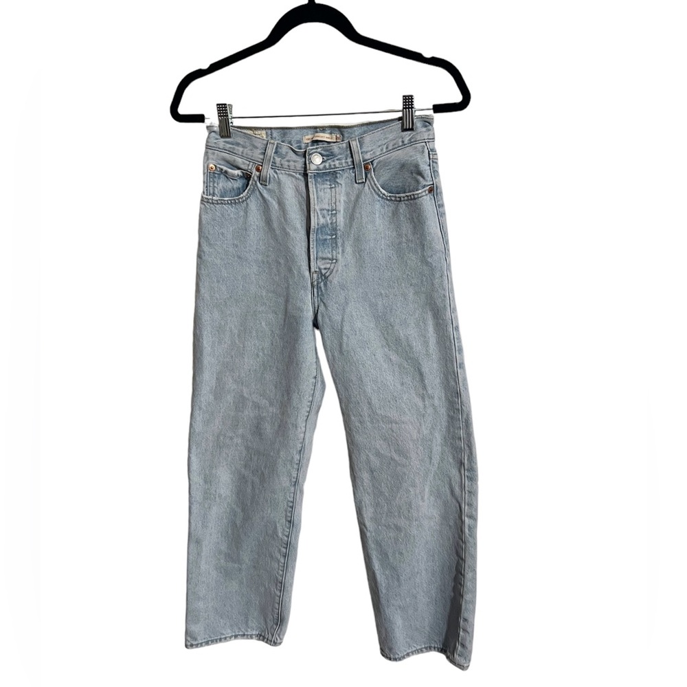 Levi Levi’s Women’s Ribcage Straight Ankle Cotton Blue Jeans Light Wash W26 L27